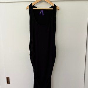 Black Maternity Midi Dress